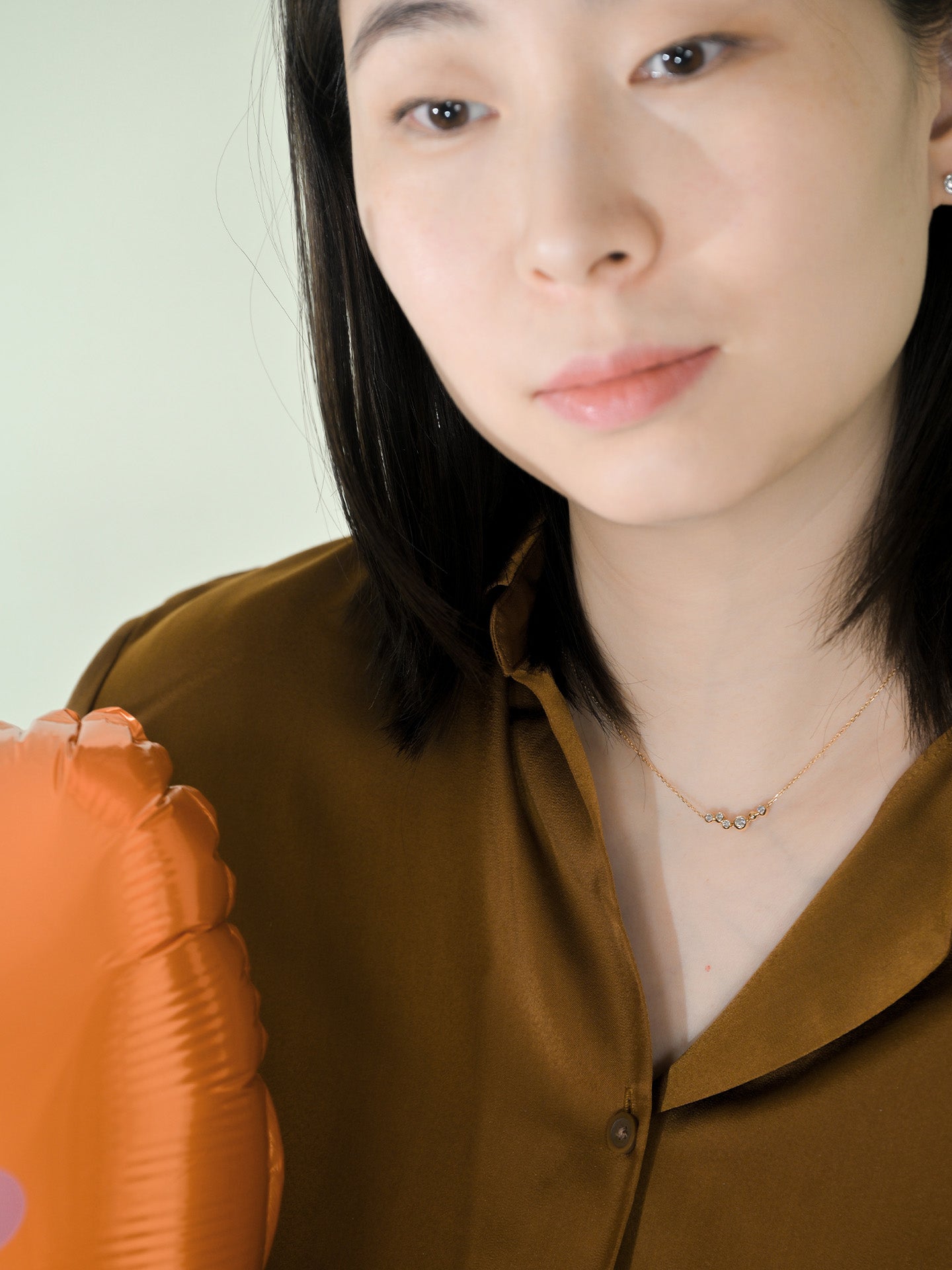 |听香|省略号项链18k金钻石项链治愈系小众原创