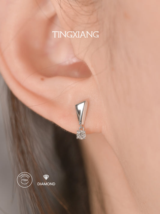 「听香」｜标点符号｜pt950铂金钻石迷你耳钉逗号句号问号感叹号