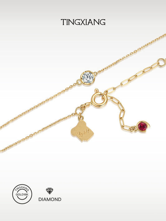 「听香」| 记忆面包|考的都会蒙的都对幸运18k金泡泡钻石红绳手链