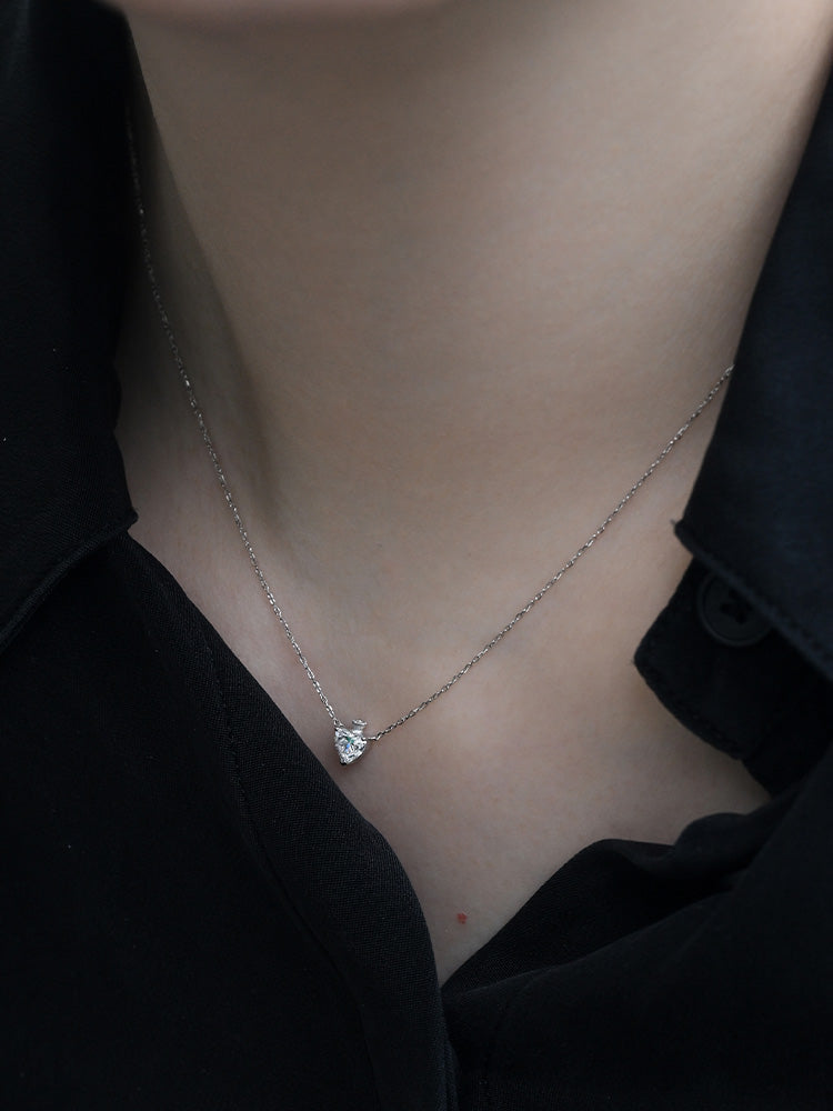 「听香」| 钻石系列 |18k金心型钻石项链香水瓶通勤极简长期主义