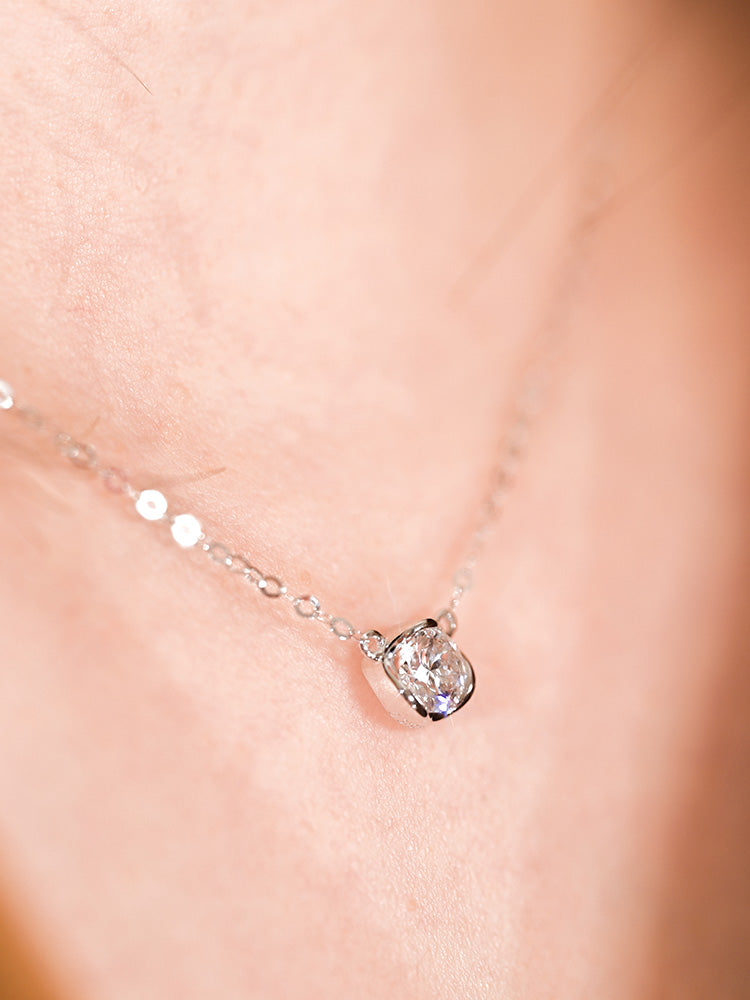 听香「听香」|极简18k金20分30分50分泡泡钻项链鼻屎钻锁骨链小众