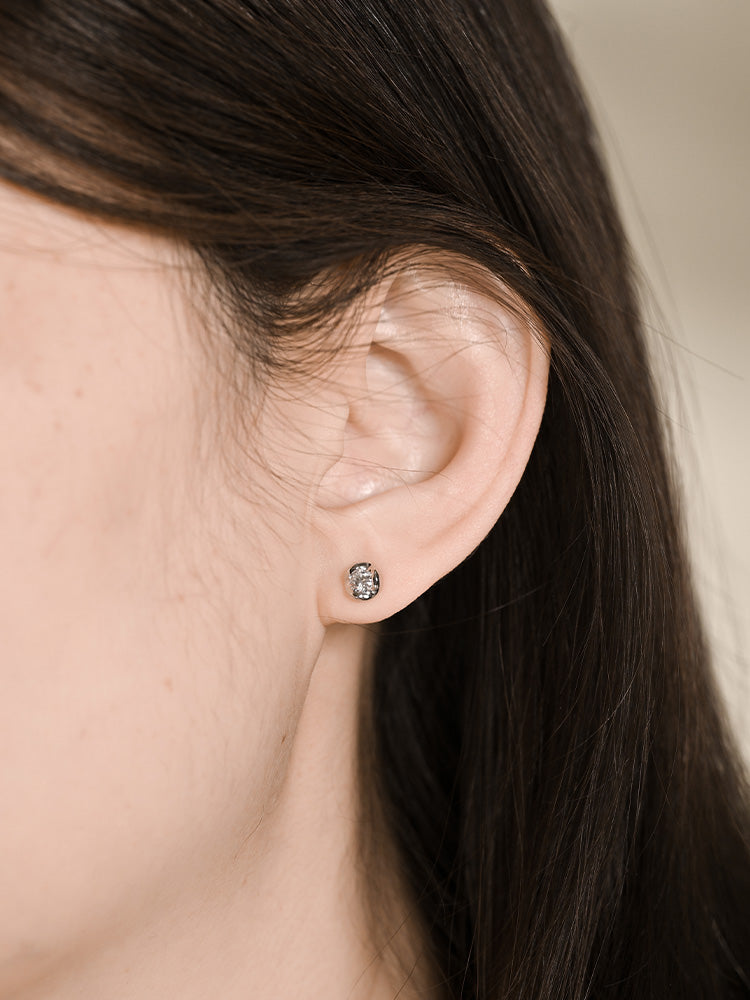 「听香」| 钻石系列|迷你18k金20分钻石耳钉铂金耳钉长期主义极简