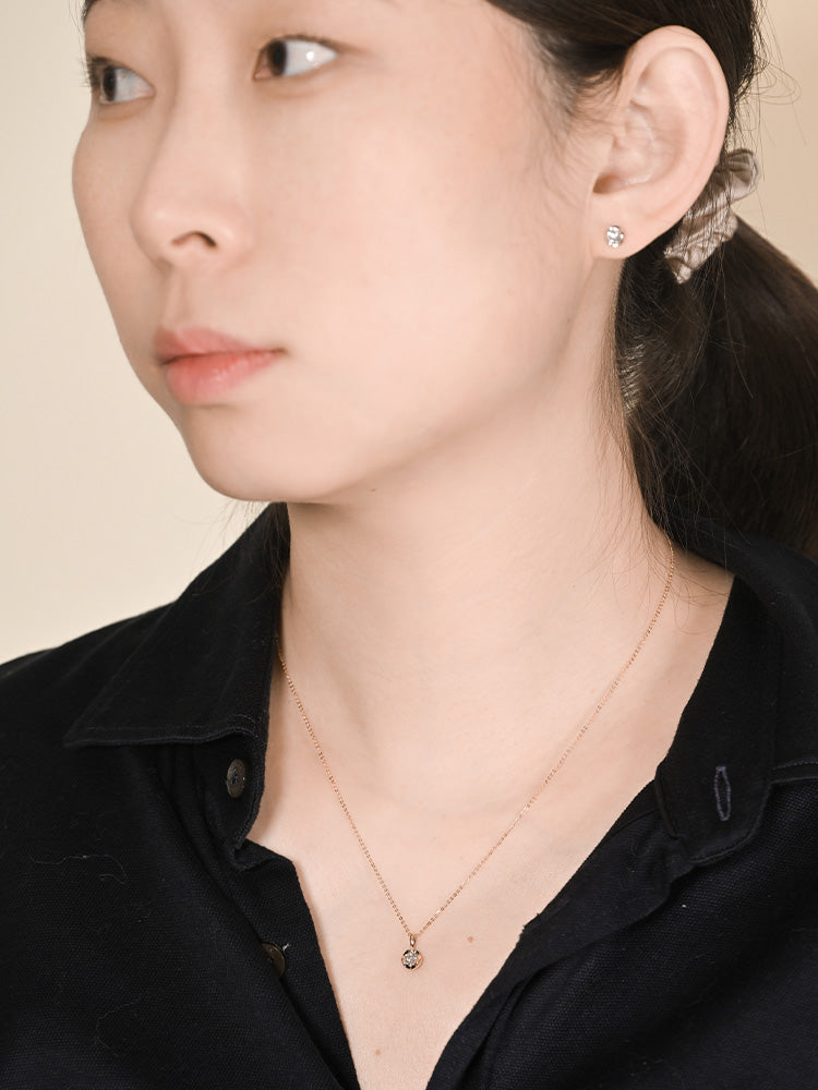 「听香」| 钻石系列|迷你18k金20分钻石耳钉铂金耳钉长期主义极简