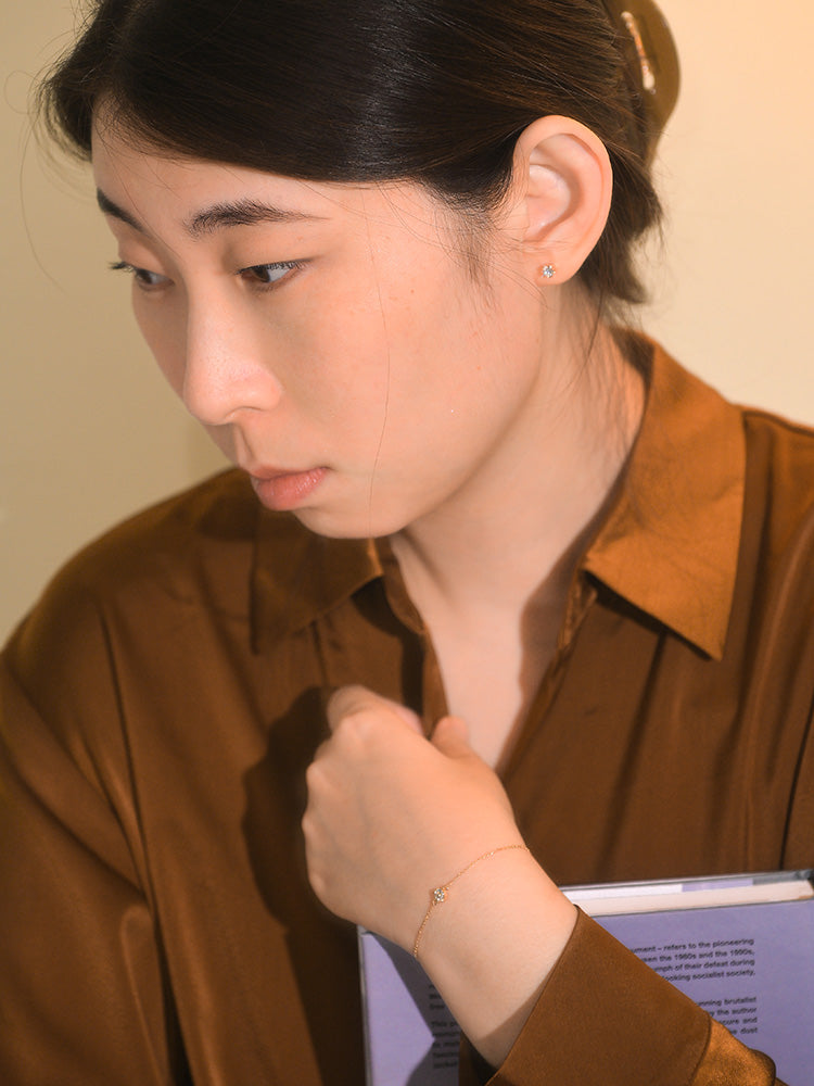 「听香」| 风来时运转|转运风车18k金泡泡钻石红绳手链小众原创